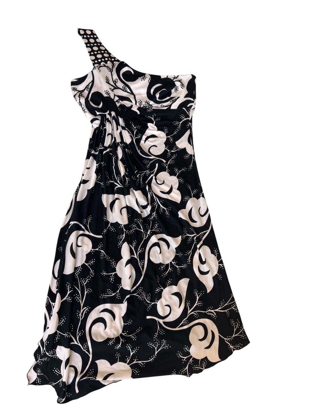 Versace Versus Black and White One Shoulder Cocktail Dress Womens Size 4